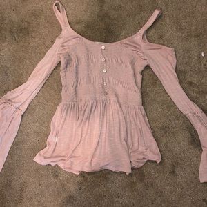 Never worn pink/cream top